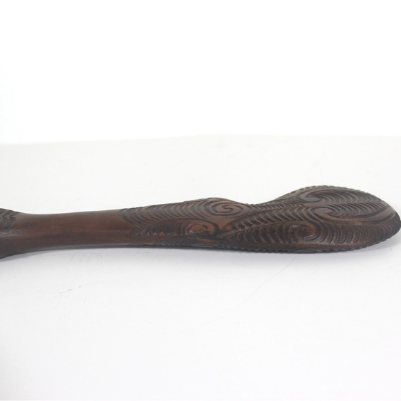 Vintage Maori Wahaika Club Carved Wood Patu Ceremonial New Zealand Art - Picture 6 of 10